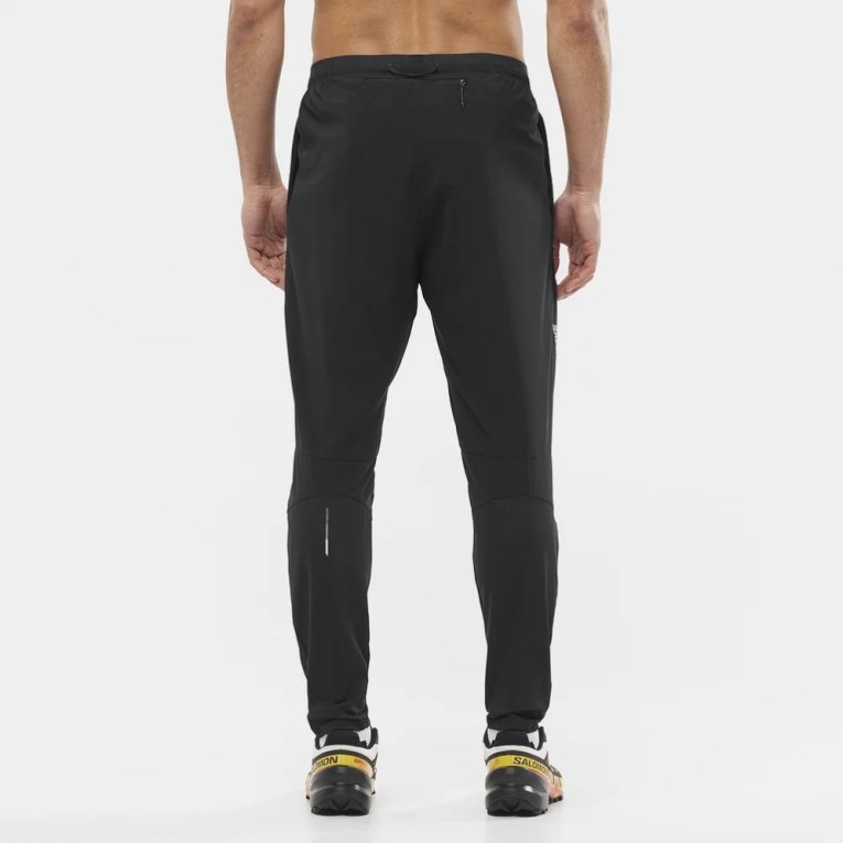 Black Salomon Cross Run Men's Sport Pants | PH 38506L